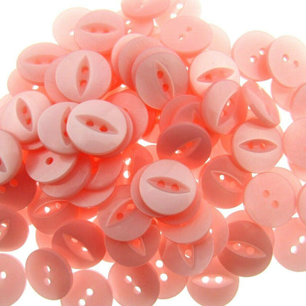 Round Fish Eye Sew Through Buttons For Baby Wear - Small Size 18 / 11.5mm - ThreadandTrimmings