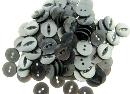 Round Fish Eye Buttons - Fisheye Baby Buttons - 14mm (9/16") - Size 22 - ThreadandTrimmings