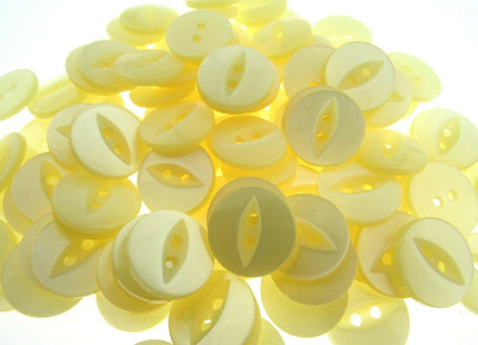 Round Fish Eye Buttons - Fisheye Baby Buttons - 14mm (9/16") - Size 22 - ThreadandTrimmings
