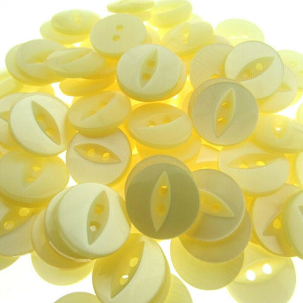 Round Fish Eye Sew Through Buttons For Baby Wear - Small Size 18 / 11.5mm - ThreadandTrimmings