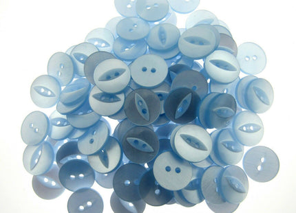 Round Fish Eye Buttons - Fisheye Baby Buttons - 14mm (9/16") - Size 22 - ThreadandTrimmings
