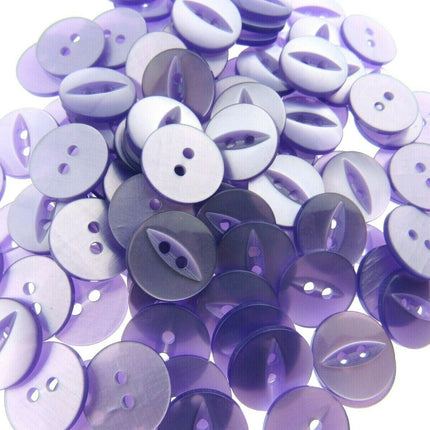 Round Fish Eye Sew Through Buttons For Baby Wear - Small Size 18 / 11.5mm - ThreadandTrimmings