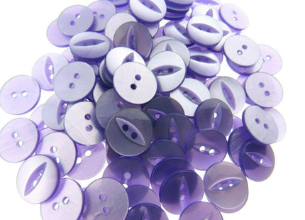 Round Fish Eye Buttons - Fisheye Baby Buttons - 14mm (9/16") - Size 22 - ThreadandTrimmings