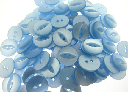 Round Fish Eye Buttons - Fisheye Baby Buttons - 14mm (9/16") - Size 22 - ThreadandTrimmings
