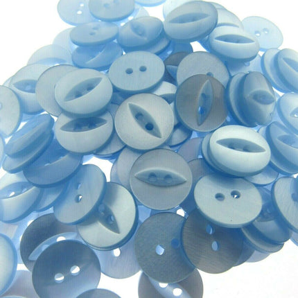 Round Fish Eye Buttons - Fisheye Baby Buttons - 14mm (9/16") - Size 22 - ThreadandTrimmings