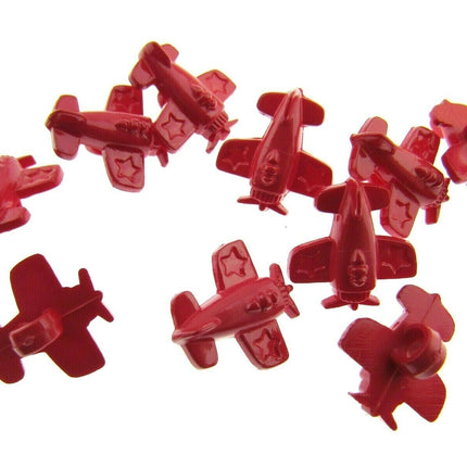 CHILDRENS AEROPLANE BUTTONS - APPROX 15mm - CHOOSE FROM 3 COLOURS - ThreadandTrimmings