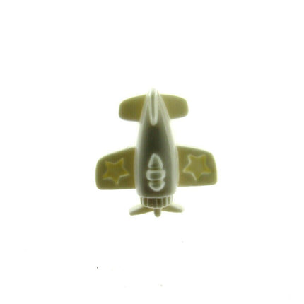 CHILDRENS AEROPLANE BUTTONS - APPROX 15mm - CHOOSE FROM 3 COLOURS - ThreadandTrimmings