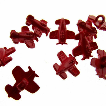 CHILDRENS AEROPLANE BUTTONS - APPROX 15mm - CHOOSE FROM 3 COLOURS - ThreadandTrimmings