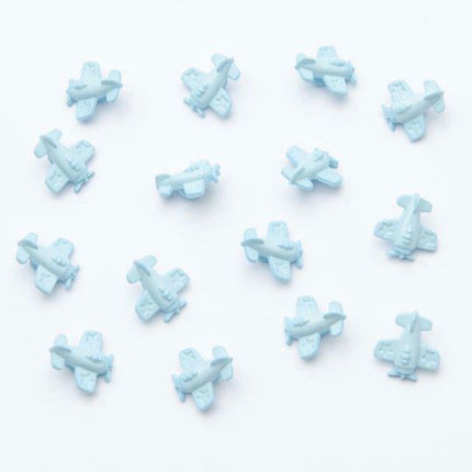 CHILDRENS AEROPLANE BUTTONS - APPROX 15mm - CHOOSE FROM 3 COLOURS - ThreadandTrimmings