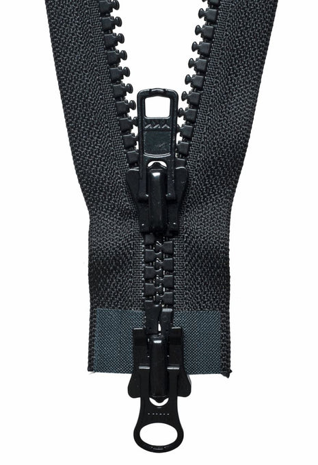 YKK VISLON HEAVY TWO WAY PLASTIC OPEN END ZIPPER #8 ZIP CHAIN 6 COLOURS/ 4 SIZES - ThreadandTrimmings