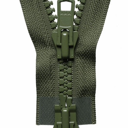 YKK VISLON HEAVY TWO WAY PLASTIC OPEN END ZIPPER #8 ZIP CHAIN 6 COLOURS/ 4 SIZES - ThreadandTrimmings