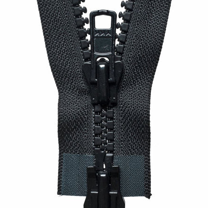 YKK VISLON HEAVY TWO WAY PLASTIC OPEN END ZIPPER #8 ZIP CHAIN 6 COLOURS/ 4 SIZES - ThreadandTrimmings