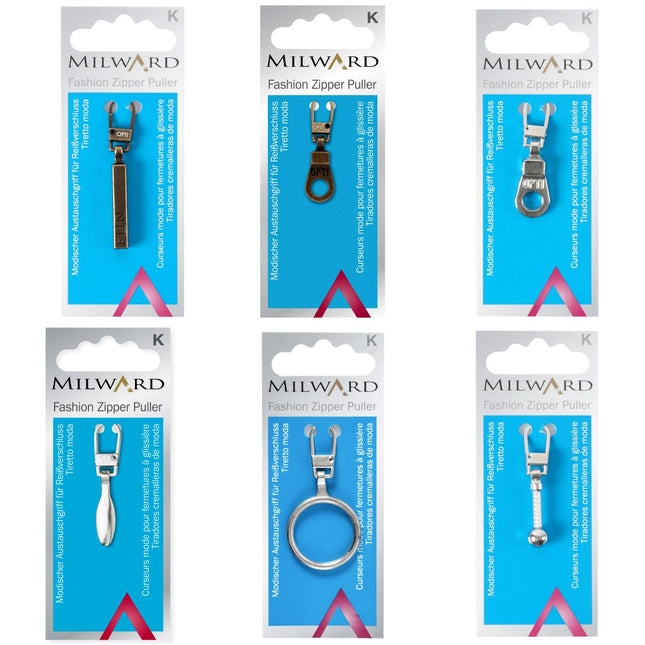ZIPPER PULLERS by MILWARD FASHIONS (A COATS COMPANY) - ThreadandTrimmings
