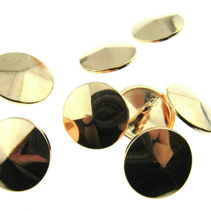 ROSE GOLD METAL BEVELED BUTTONS - 15mm & 20mm B501 - ThreadandTrimmings