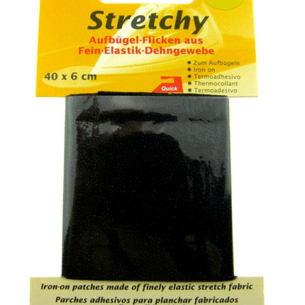 ** IRON-ON ELASTICATED STRETCHY PATCHES KLEIBER- (40cm x 6cm) - 100% POLYESTER - ThreadandTrimmings