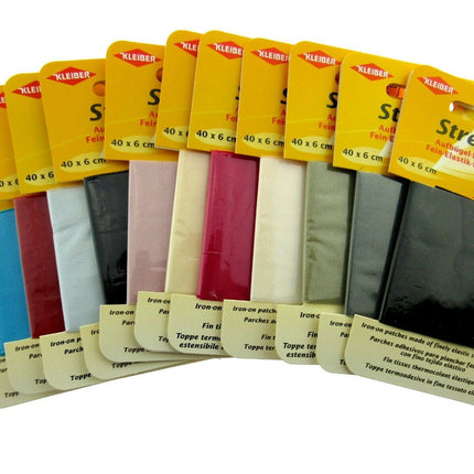 IRON-ON ELASTICATED STRETCHY PATCHES KLEIBER- (40cm x 6cm) - 100% POLYESTER - ThreadandTrimmings