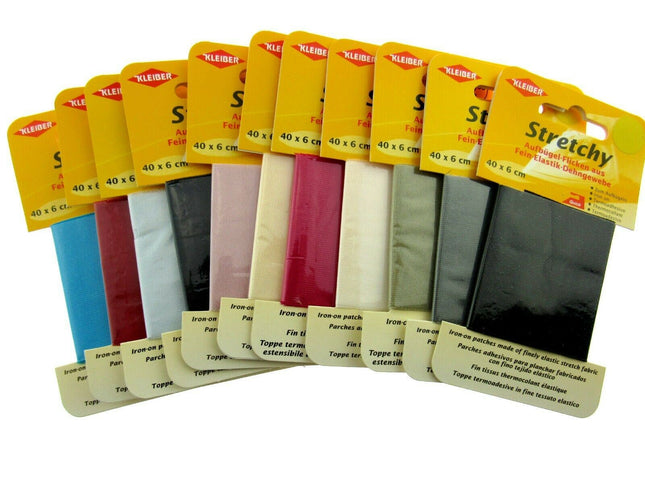 IRON-ON ELASTICATED STRETCHY PATCHES KLEIBER- (40cm x 6cm) - 100% POLYESTER - ThreadandTrimmings