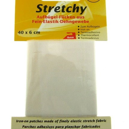 ** IRON-ON ELASTICATED STRETCHY PATCHES KLEIBER- (40cm x 6cm) - 100% POLYESTER - ThreadandTrimmings