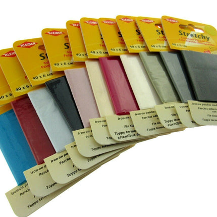 ** IRON-ON ELASTICATED STRETCHY PATCHES KLEIBER- (40cm x 6cm) - 100% POLYESTER - ThreadandTrimmings