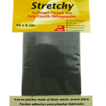 ** IRON-ON ELASTICATED STRETCHY PATCHES KLEIBER- (40cm x 6cm) - 100% POLYESTER - ThreadandTrimmings