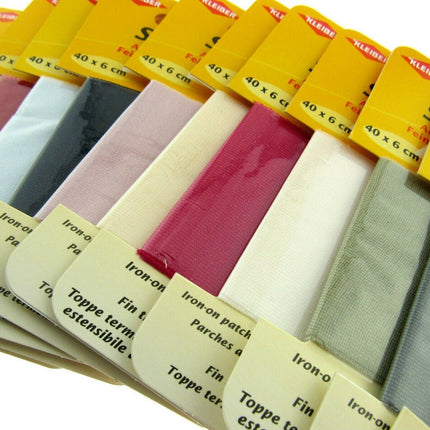** IRON-ON ELASTICATED STRETCHY PATCHES KLEIBER- (40cm x 6cm) - 100% POLYESTER - ThreadandTrimmings