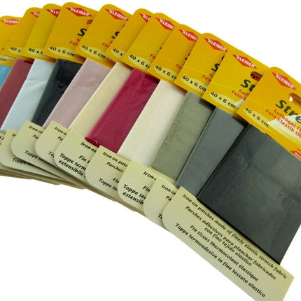 ** IRON-ON ELASTICATED STRETCHY PATCHES KLEIBER- (40cm x 6cm) - 100% POLYESTER - ThreadandTrimmings