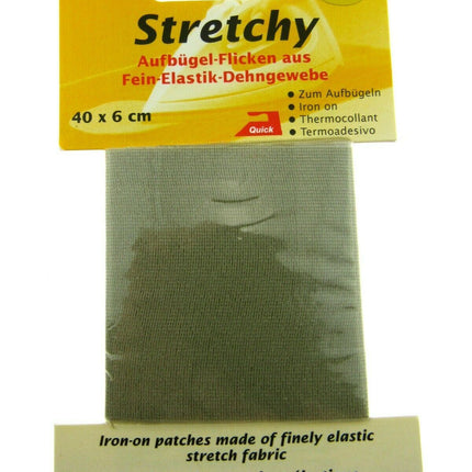 ** IRON-ON ELASTICATED STRETCHY PATCHES KLEIBER- (40cm x 6cm) - 100% POLYESTER - ThreadandTrimmings