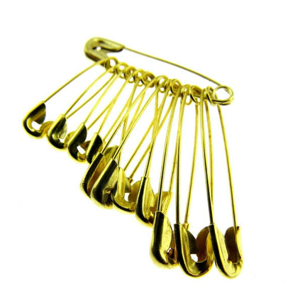 Safety Pins Assorted Yellow Daily  in Bunches of 12 - DSPBA