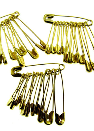 Safety Pins Assorted Yellow Daily  in Bunches of 12 - DSPBA