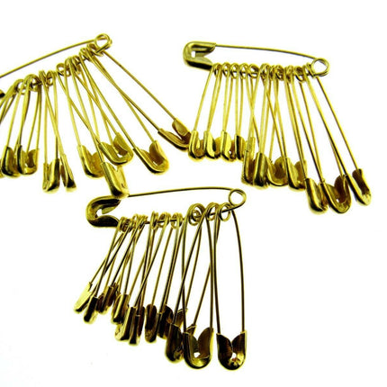 Safety Pins Assorted Yellow Daily  in Bunches of 12 - DSPBA