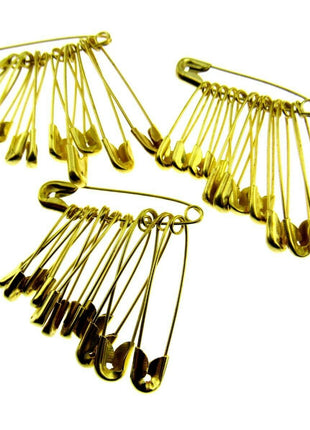 Safety Pins Assorted Yellow Daily  in Bunches of 12 - DSPBA
