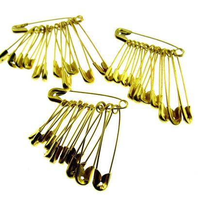 Safety Pins Assorted Yellow Daily  in Bunches of 12 - DSPBA