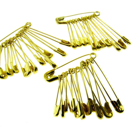 Safety Pins Assorted Yellow Daily  in Bunches of 12 - DSPBA