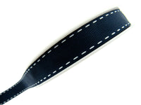 Grosgrain with Woven and Contrasting Stitched Edge 3m x 16mm