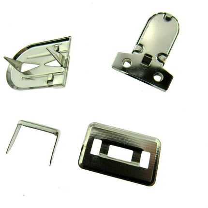Chrome Tuck Locks & Clasps for Handbag, Purse or Briefcase Making - Size 26mm - ThreadandTrimmings