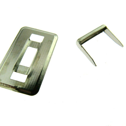Chrome Tuck Locks & Clasps for Handbag, Purse or Briefcase Making - Size 26mm - ThreadandTrimmings