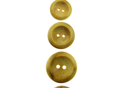 TWO HOLE WEDGED RIM WOODEN BUTTONS - CW3 - ThreadandTrimmings