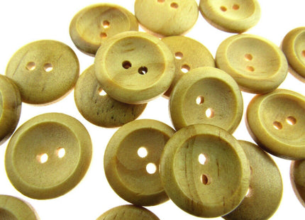 TWO HOLE WEDGED RIM WOODEN BUTTONS - CW3 - ThreadandTrimmings