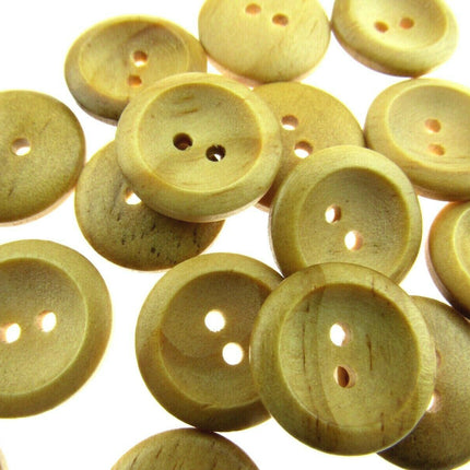 TWO HOLE WEDGED RIM WOODEN BUTTONS - CW3 - ThreadandTrimmings