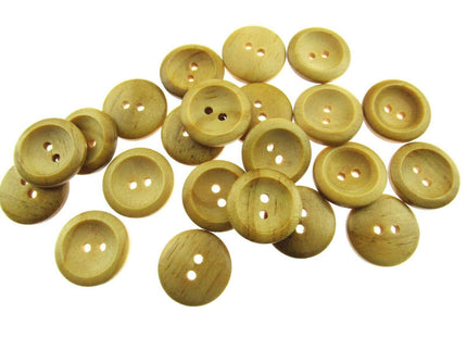 TWO HOLE WEDGED RIM WOODEN BUTTONS - CW3 - ThreadandTrimmings