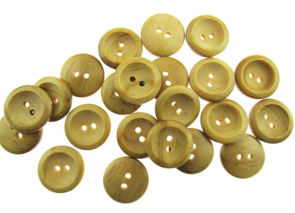 TWO HOLE WEDGED RIM WOODEN BUTTONS - CW3 - ThreadandTrimmings