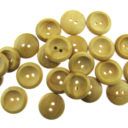 TWO HOLE WEDGED RIM WOODEN BUTTONS - CW3 - ThreadandTrimmings
