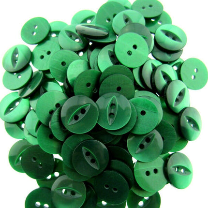 FISH EYE BUTTONS - POLYESTER - SOLID COLOURS - SIZE 36 (23mm - 29/32") - ThreadandTrimmings