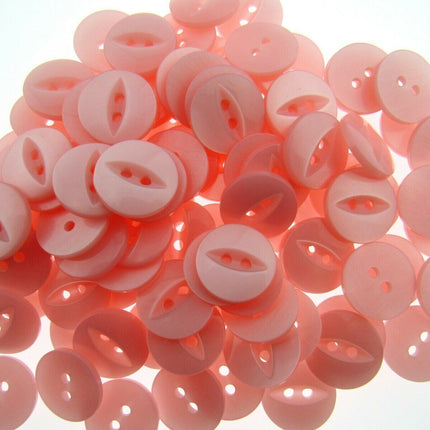 FISH EYE BUTTONS - POLYESTER - SOLID COLOURS - SIZE 36 (23mm - 29/32") - ThreadandTrimmings