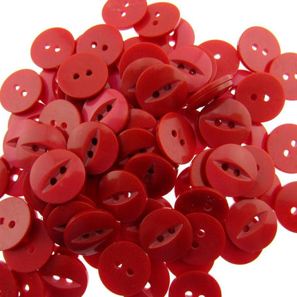 FISH EYE BUTTONS - POLYESTER - SOLID COLOURS - SIZE 36 (23mm - 29/32") - ThreadandTrimmings