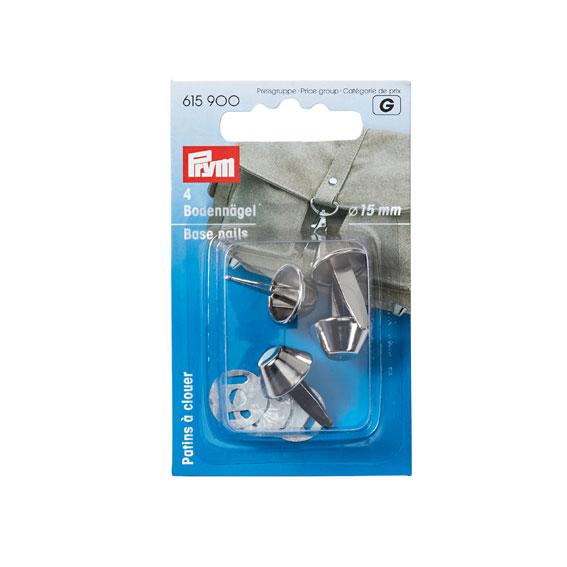 ** PRYM BASE NAILS for BAG MAKING - 15mm - Set of 4 Feet / Nails - ThreadandTrimmings