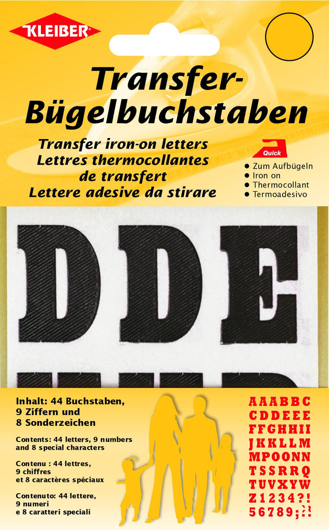 iron on transfer letters and numbers on a white background