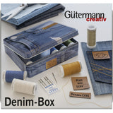 Gutermann Denim Jeans Thread Set Box - 12 Spools 100m No 50 Thread Free Needles