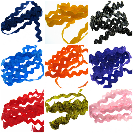 Ric Rac Ribbon Braid Trimmings 13mm Wide Rik Rak Braiding - ThreadandTrimmings