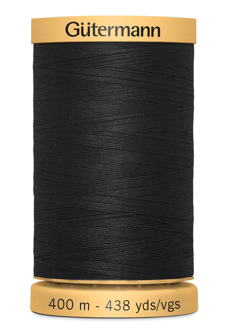 Gutermann Cotton Thread 400m Black or White 100% Cotton Thread - ThreadandTrimmings